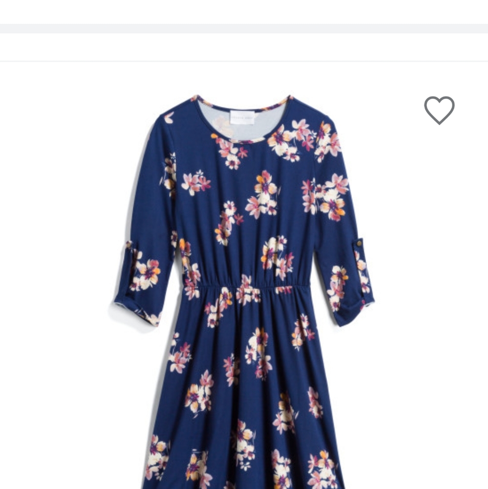French Grey Dress 3/4 sleeves